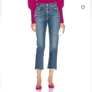 Agolde Riley High Rise Straight Crop Jeans